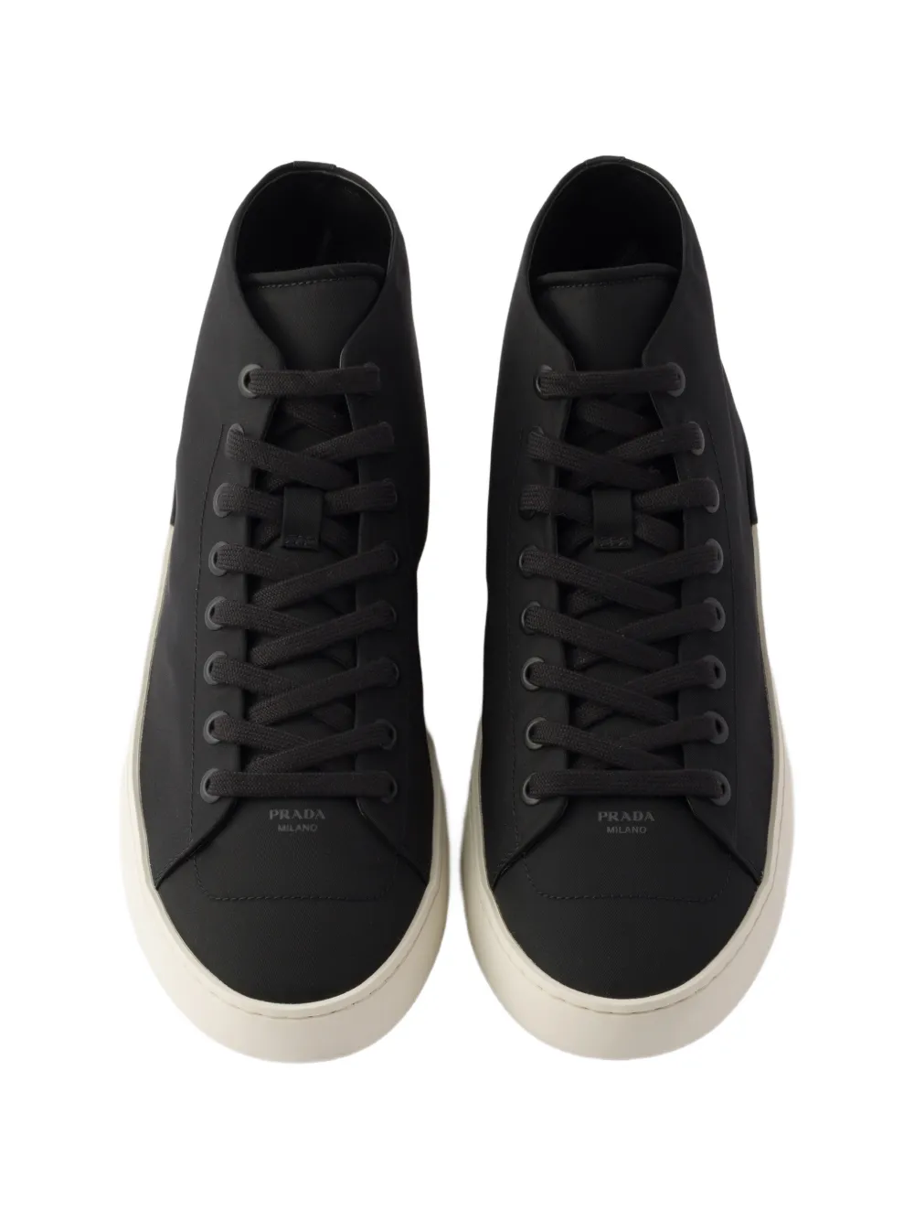 Prada Re-Nylon high-top sneakers Zwart