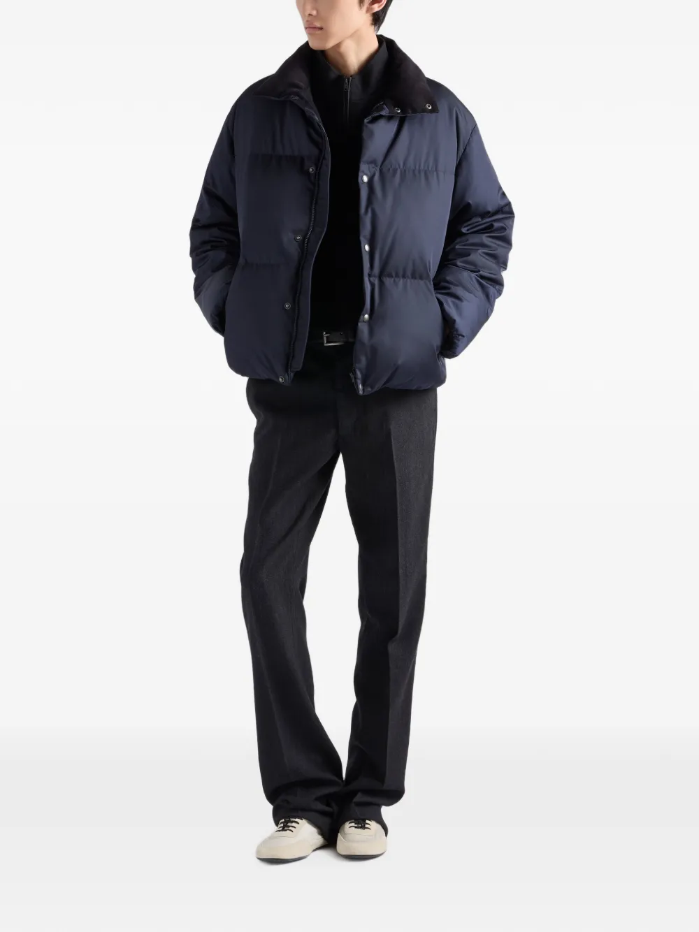 Prada Re-Nylon donsjack Blauw