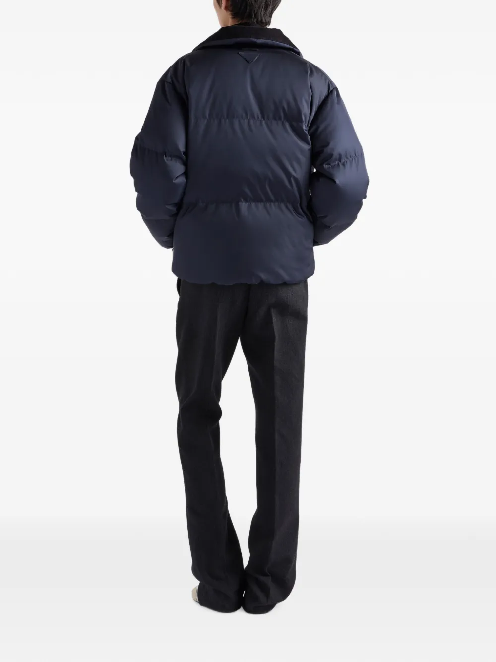 Prada Re-Nylon donsjack Blauw