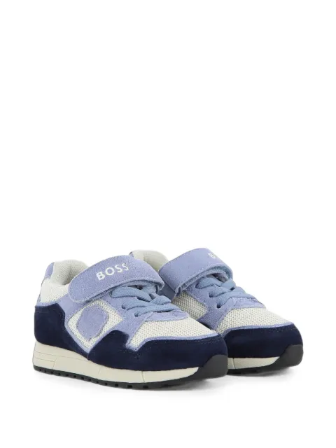 BOSS Kidswear panelled touch-strap sneakers