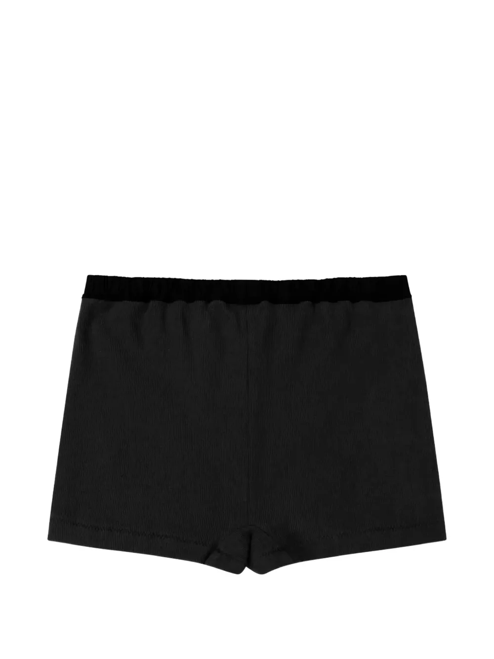 ENTIRE STUDIOS Ribgebreide lounge shorts Zwart