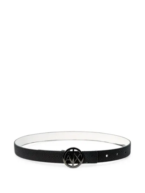 Armani Exchange logo-buckle leather belt
