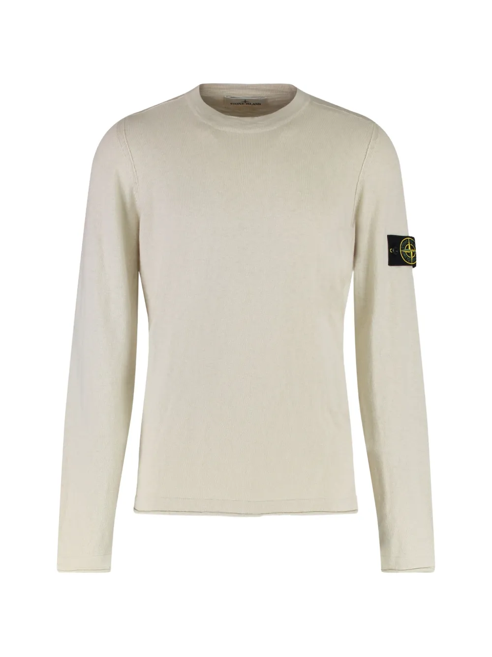 Stone Island logo-patch crew-neck sweater