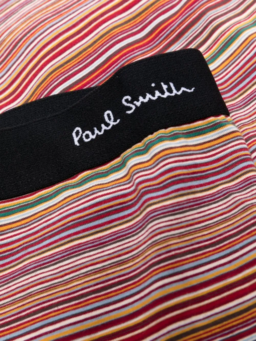Paul Smith Drie Signature Stripe boxershorts met vlakken Oranje