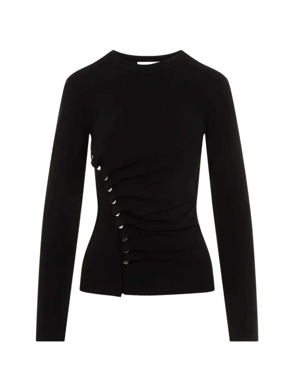 Rabanne ruched long-sleeve top