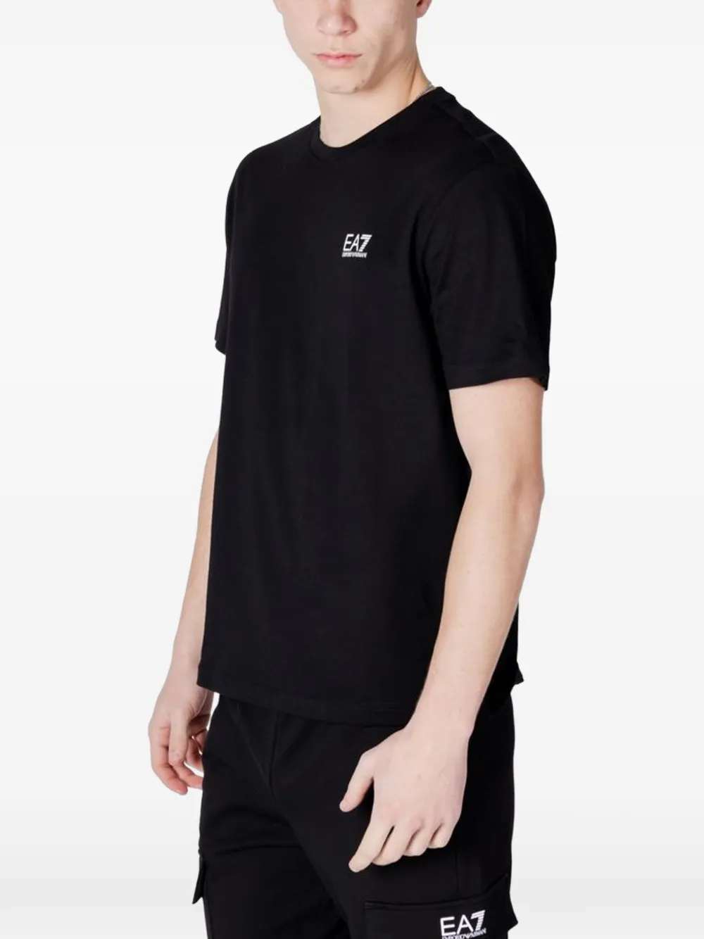 Ea7 Emporio Armani T-shirt met logoprint Zwart