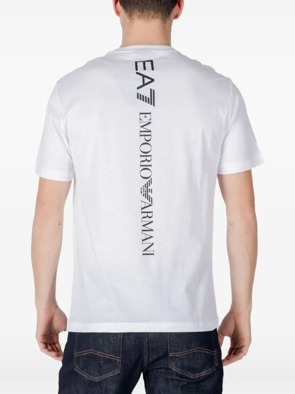 Ea7 Emporio Armani T-shirt met logoprint Wit
