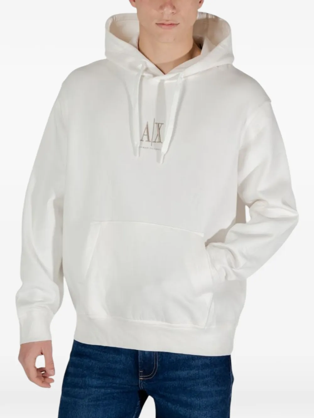 Armani Exchange logo-print hoodie