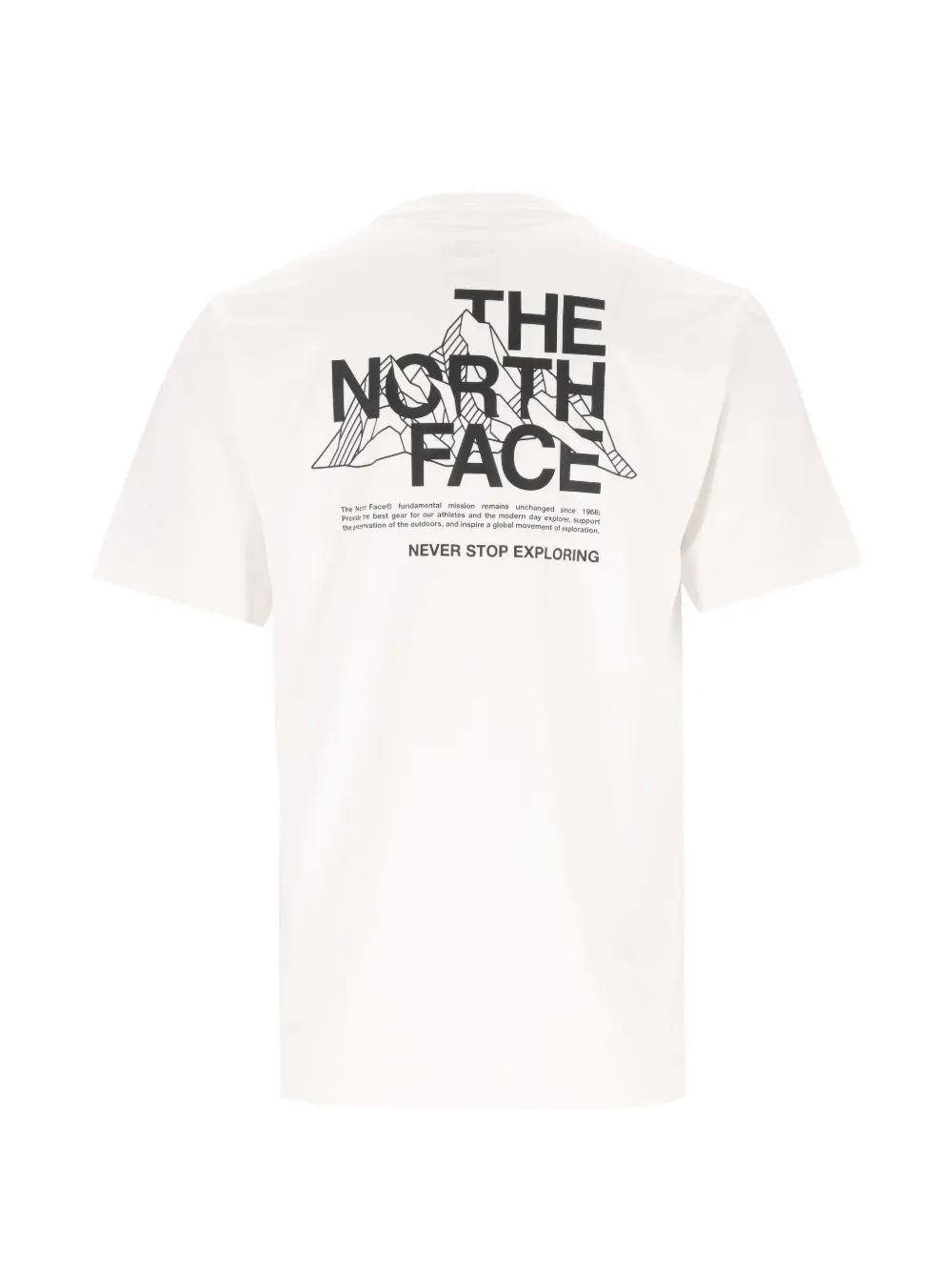 The North Face T-shirt met bergschets Wit