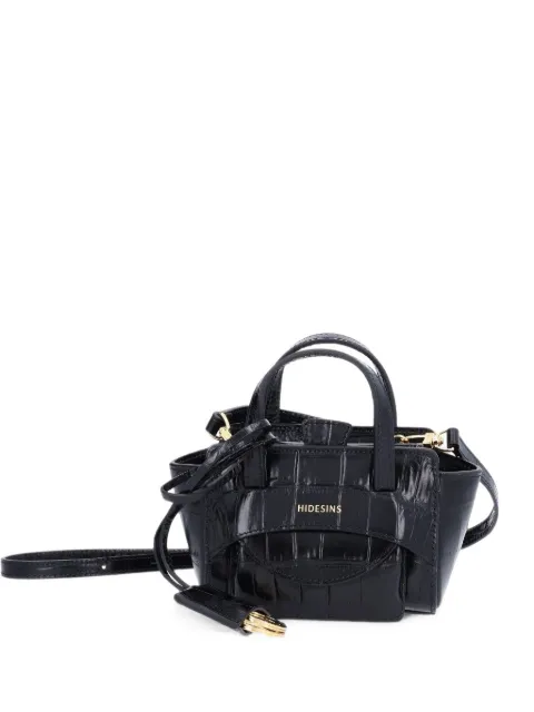HIDESINS tote XS Flap de piel con efecto de piel de cocodrilo