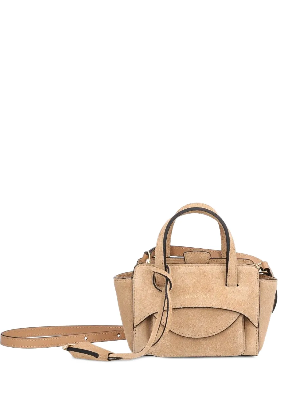 HIDESINS Flap suede tote bag - Toni neutri