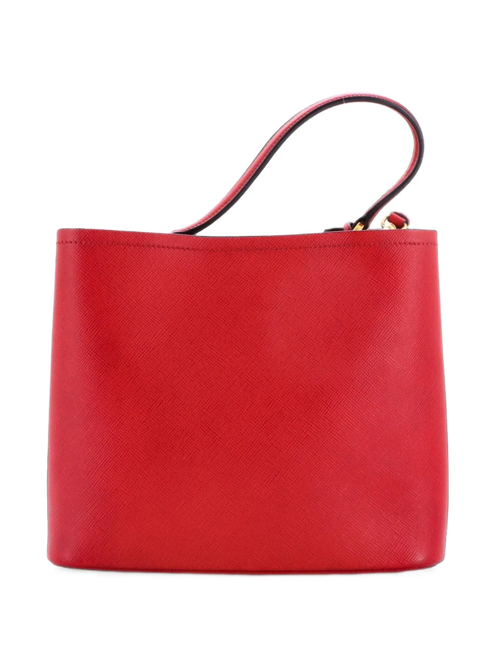 Prada Pre-Owned Panier Saffiano Leather Large bucket bag - Rosso