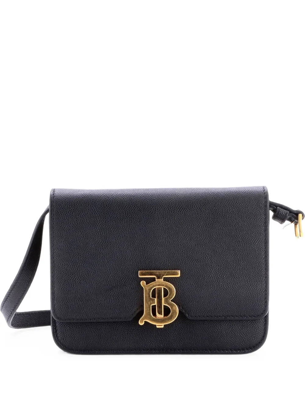 Burberry Pre-Owned Mini TB Flap Umhängetasche aus Leder - Schwarz