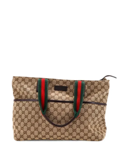 Gucci Pre-Owned grand sac à main Diaper Web Strap en toile GG