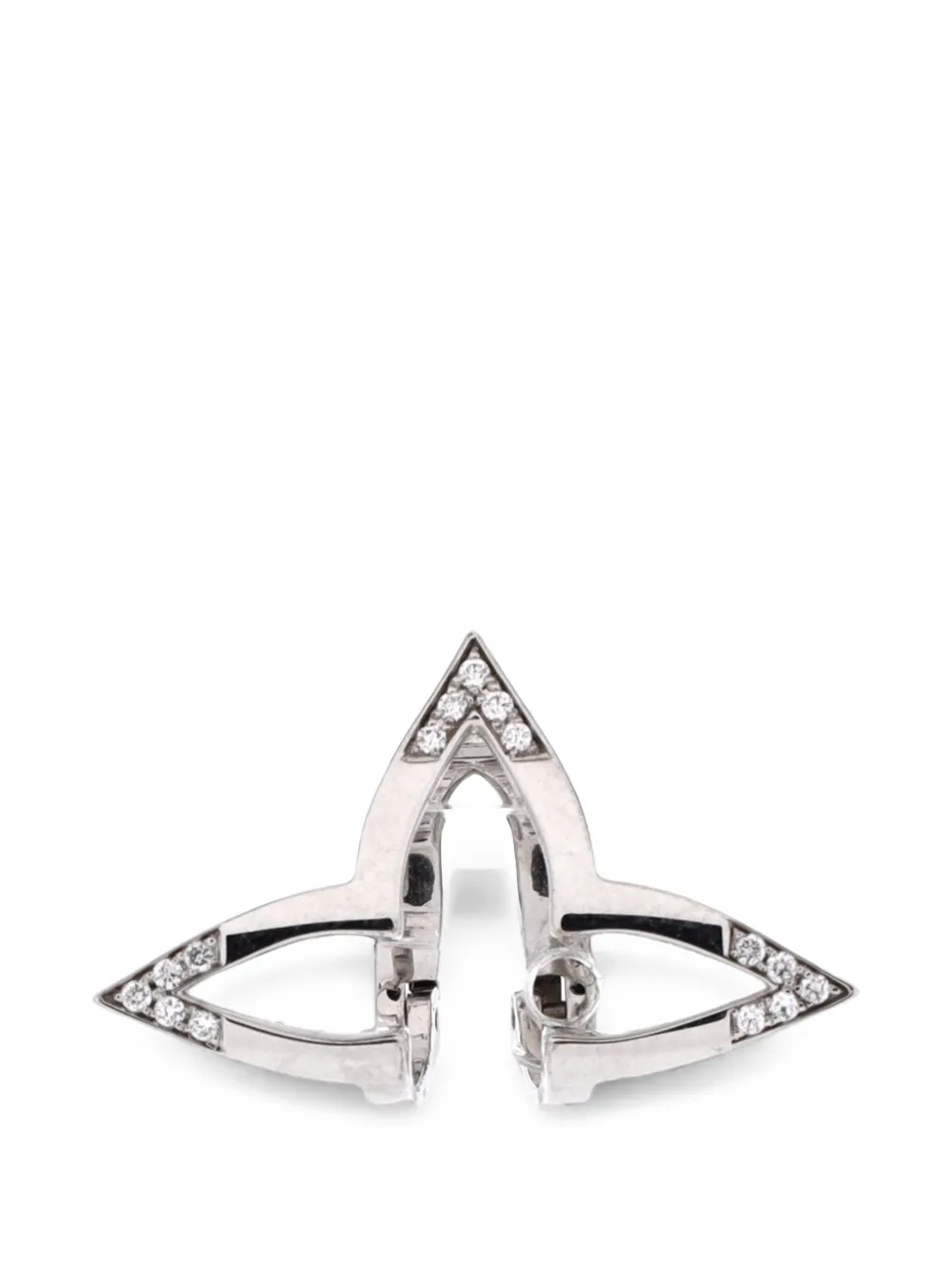 Louis Vuitton Pre-Owned Ombre Blossom Ear Cuff Earring 18K White Gold and Diamonds earrings - Argento