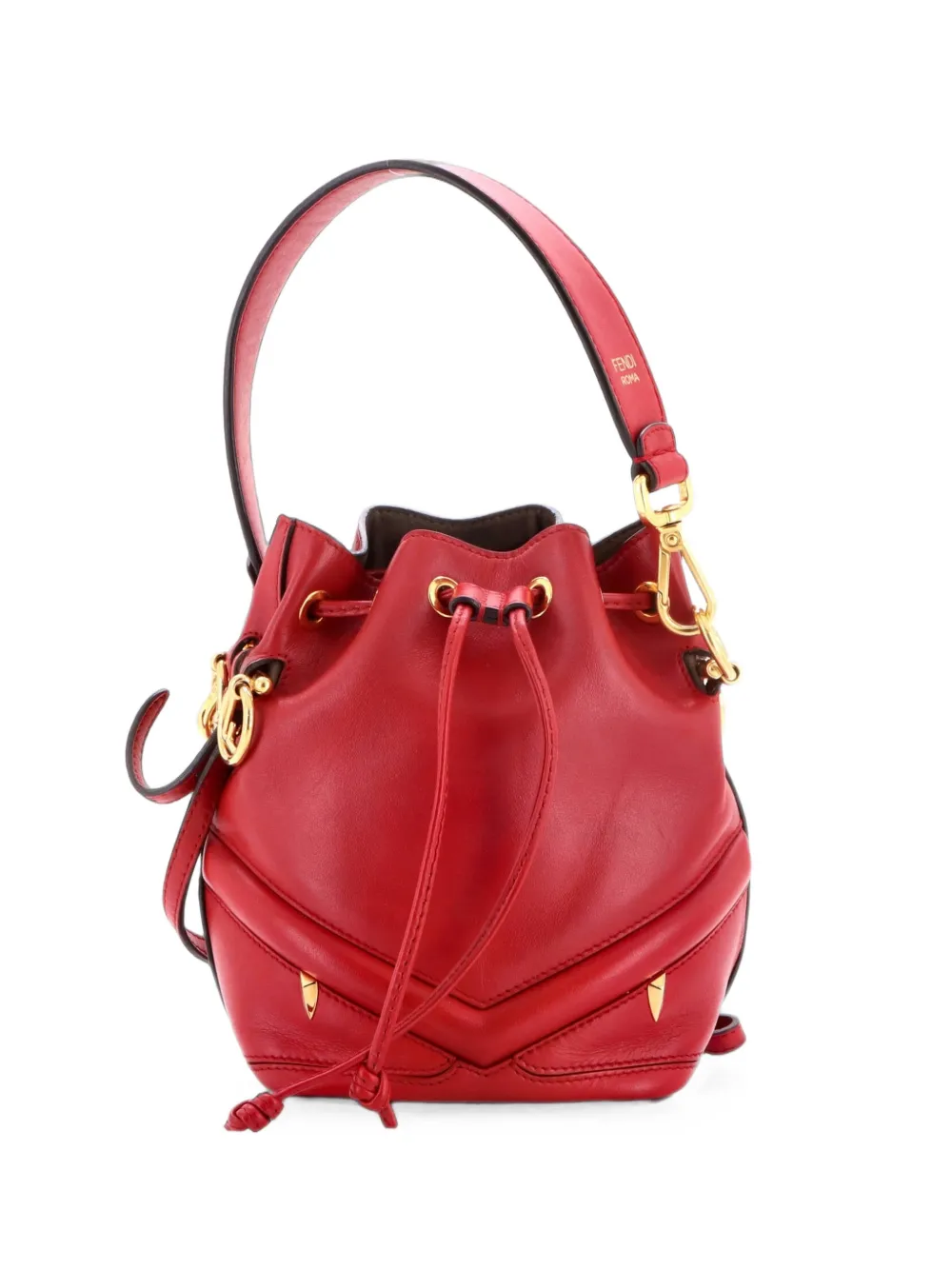 Fendi Pre-Owned mini sac seau Monster Mon Trésor en cuir - Rouge