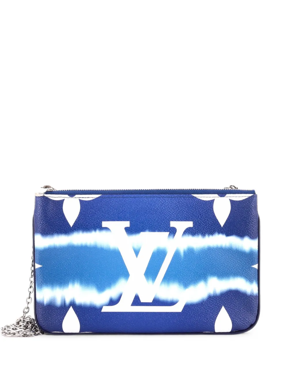 Louis Vuitton Pre-Owned Double Zip Pochette Limited Edition Escale Monogram Giant clutch bag - Blue