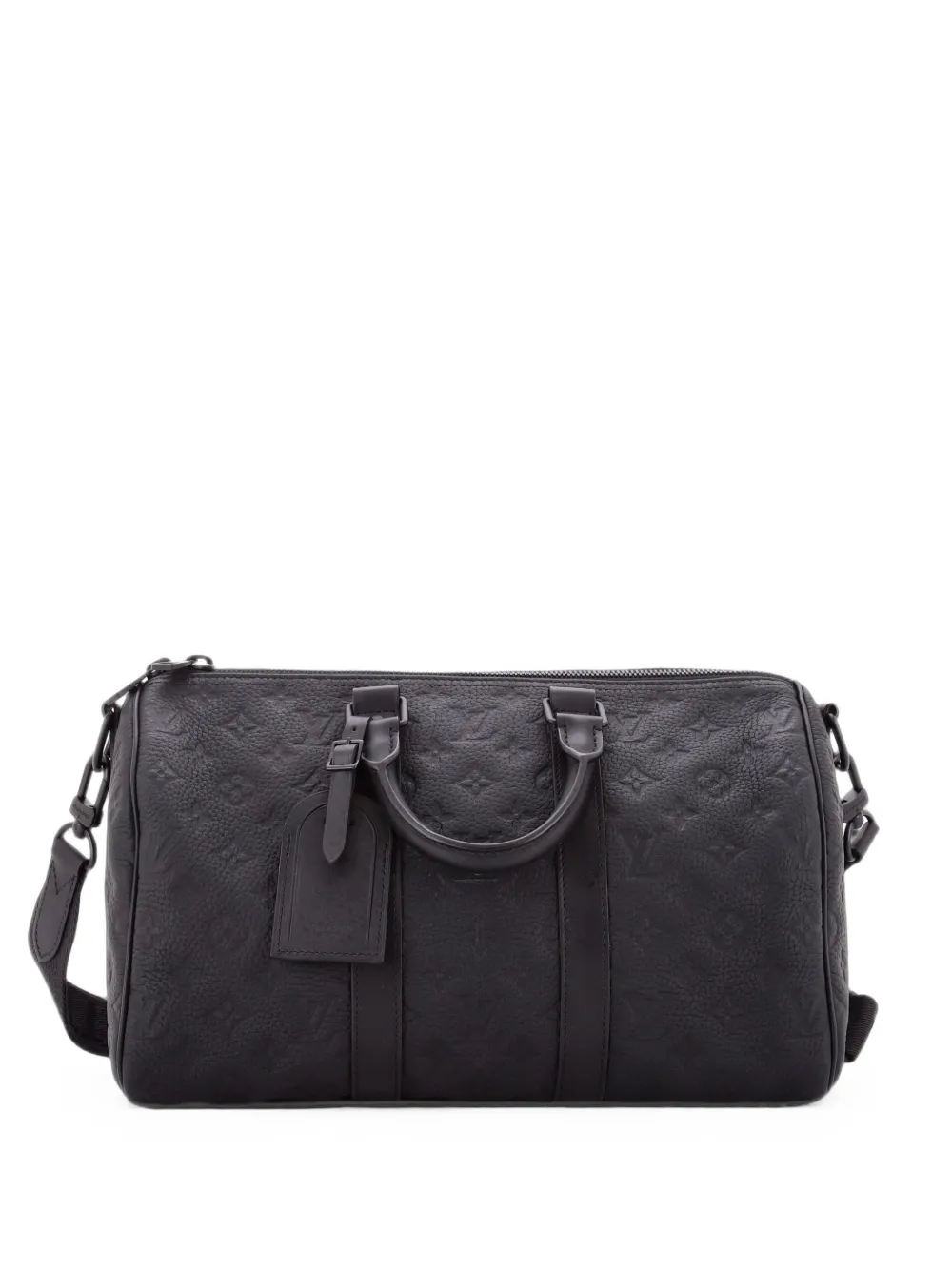 Louis Vuitton Pre-Owned Keepall Bandouliere Bag Monogram Taurillon Leather 35 travel bag - Black