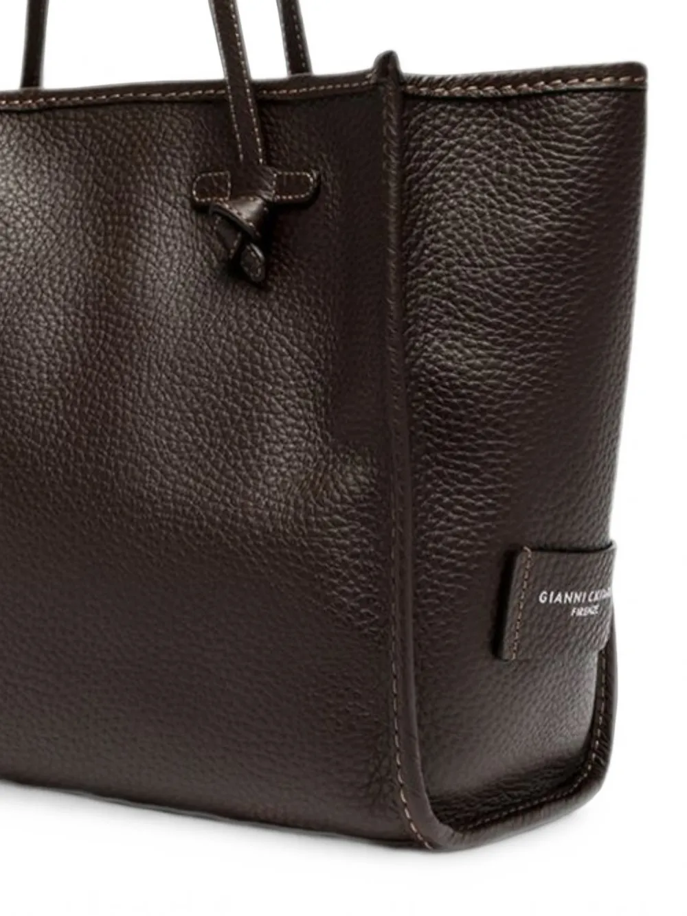 GIANNI CHIARINI Marcella Shopping leren shopper met textuur Bruin