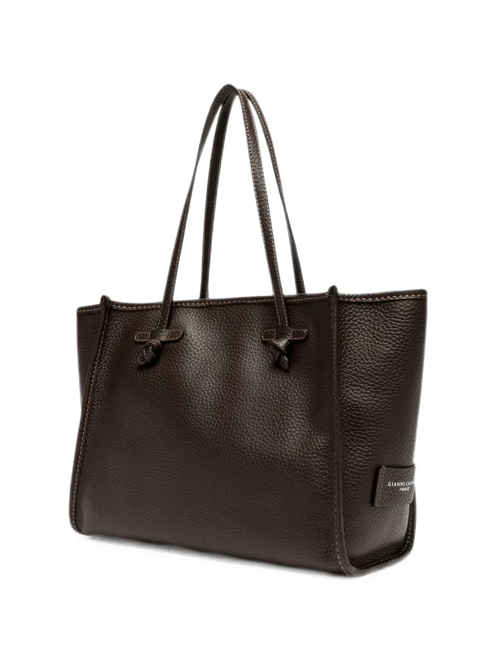 GIANNI CHIARINI Marcella Shopping leren shopper met textuur Bruin