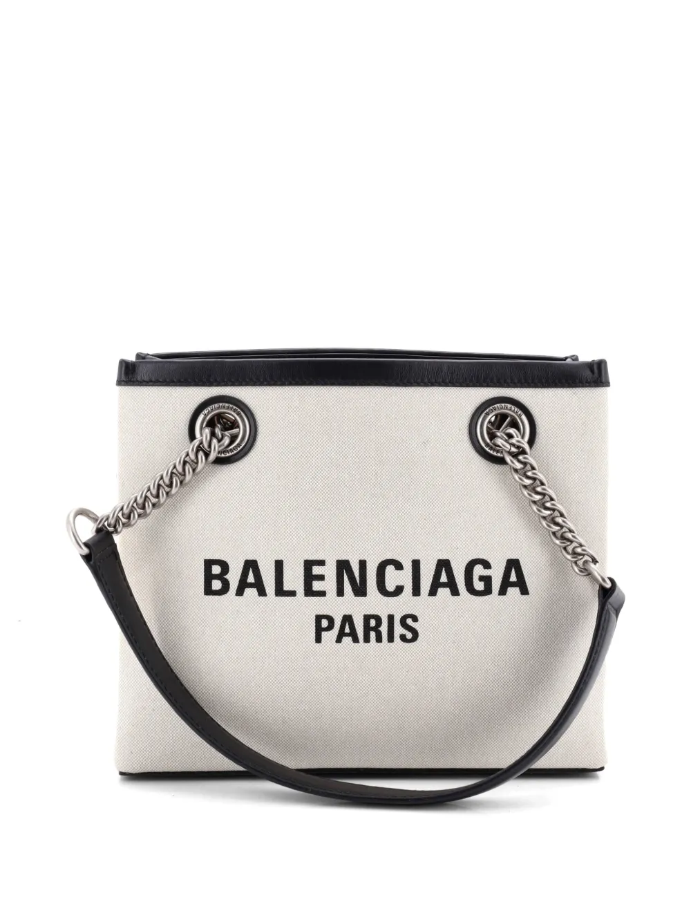 Balenciaga Pre-Owned Kleiner Duty Free Tote Bag aus Canvas mit Print - Schwarz