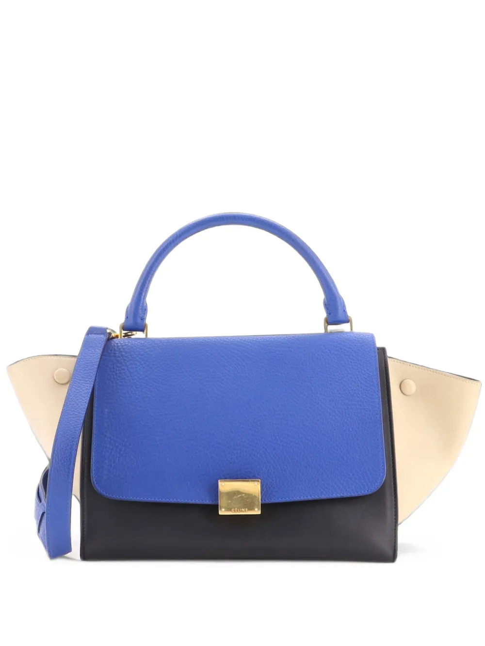 Celine Pre-Owned Tricolor Trapeze Bag Leather Small satchel - Nero