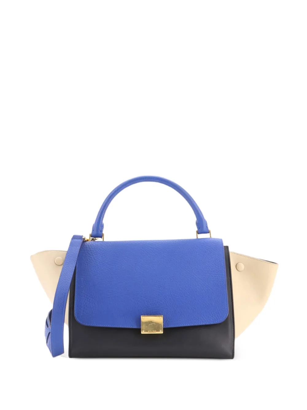 Celine Pre-Owned Tricolor Trapeze Bag Leather Small satchel - Nero