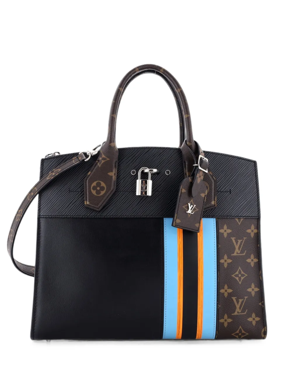 Louis Vuitton Pre-Owned City Steamer Handbag Limited Edition Monogram Canvas and Leather MM satchel - Nero