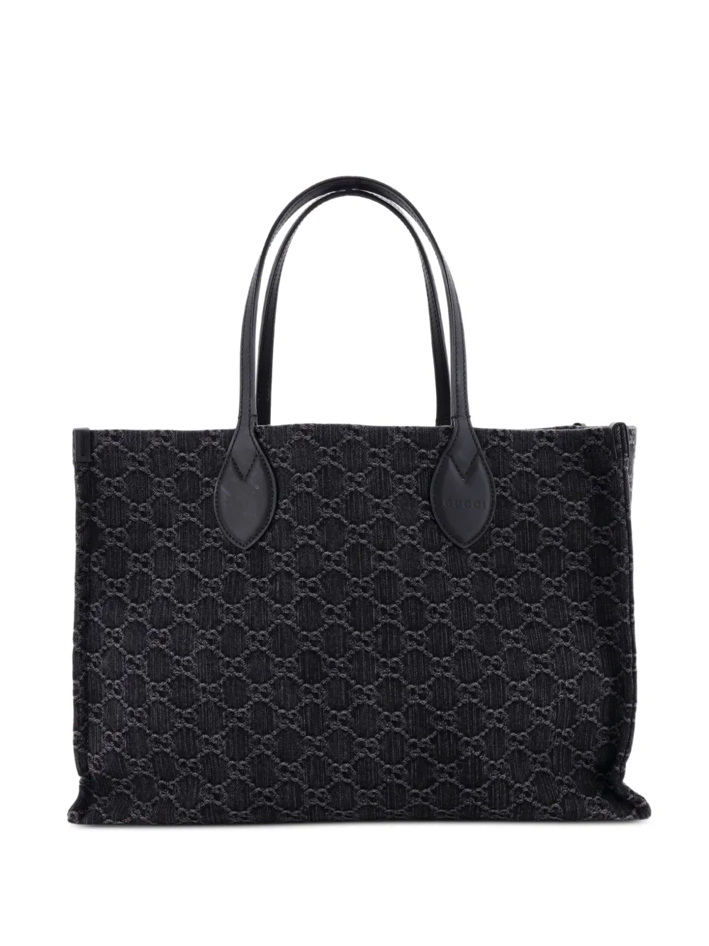 Gucci Pre-Owned grand sac cabas Ophidia GG en jean - Noir