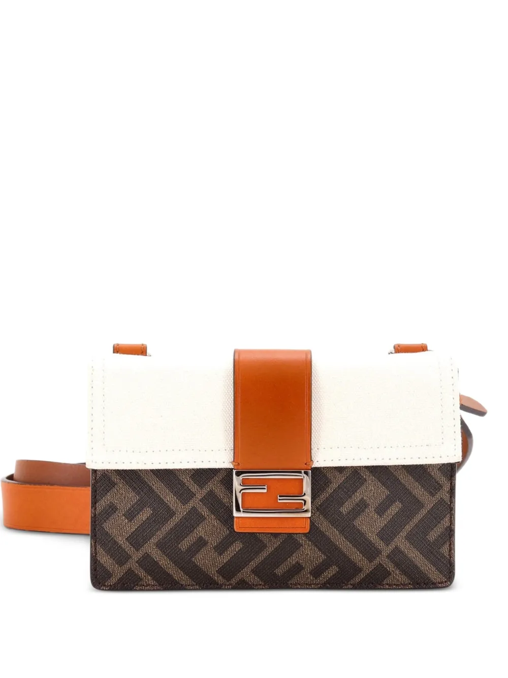 Fendi Pre-Owned sac banane Baguette Convertible Pouch en toile enduite Zucca - Marron
