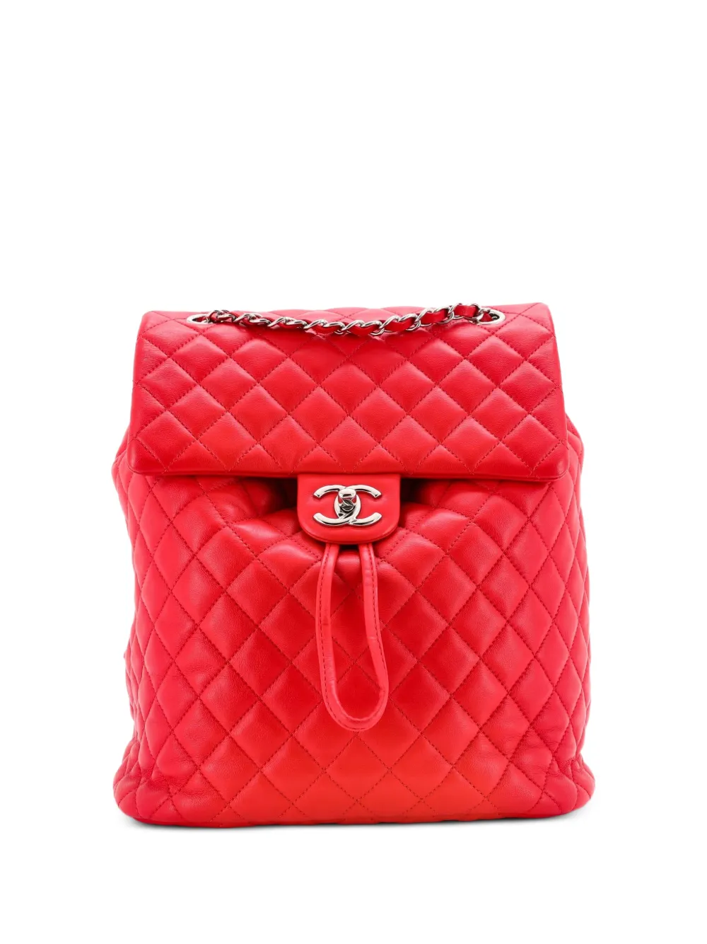 CHANEL Pre-Owned Urban Spirit Quilted Lambskin Large backpack - Rosso