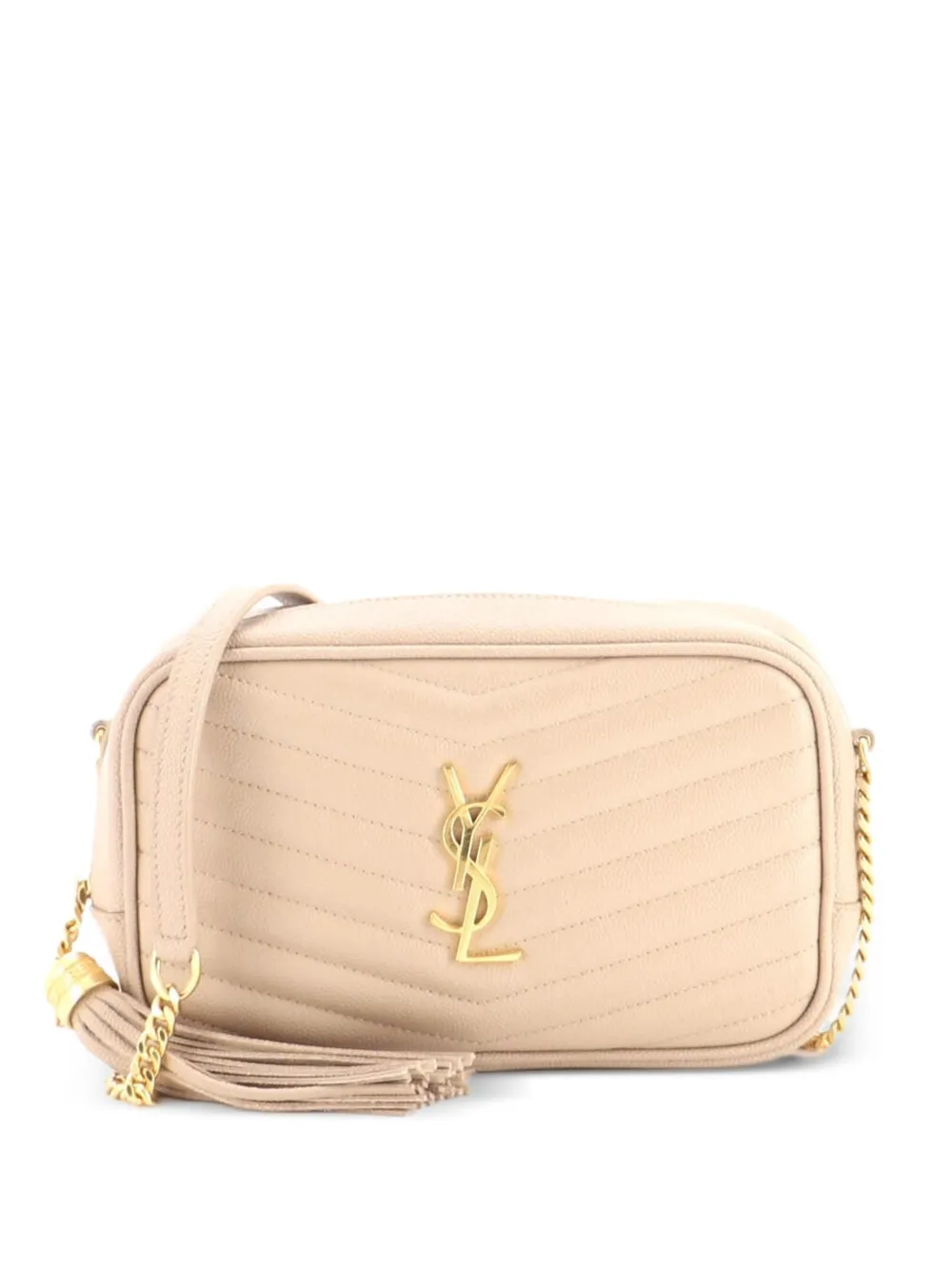 Saint Laurent Pre-Owned Lou Camera Bag Matelasse Chevron Leather Mini crossbody bag - Toni neutri