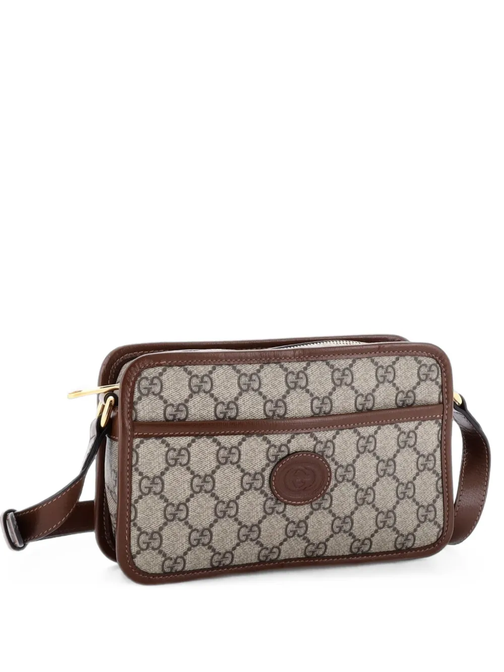 Gucci Pre-Owned Mini GG Patch Umhängetasche aus beschichtetem Canvas - Braun