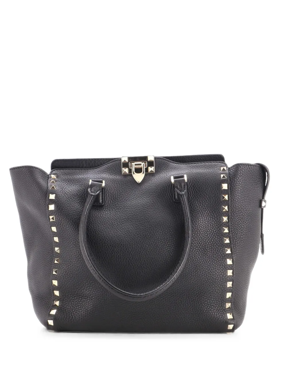 Valentino Garavani Pre-Owned Mittelgroßer Rockstud Rigid Tote Bag - Schwarz
