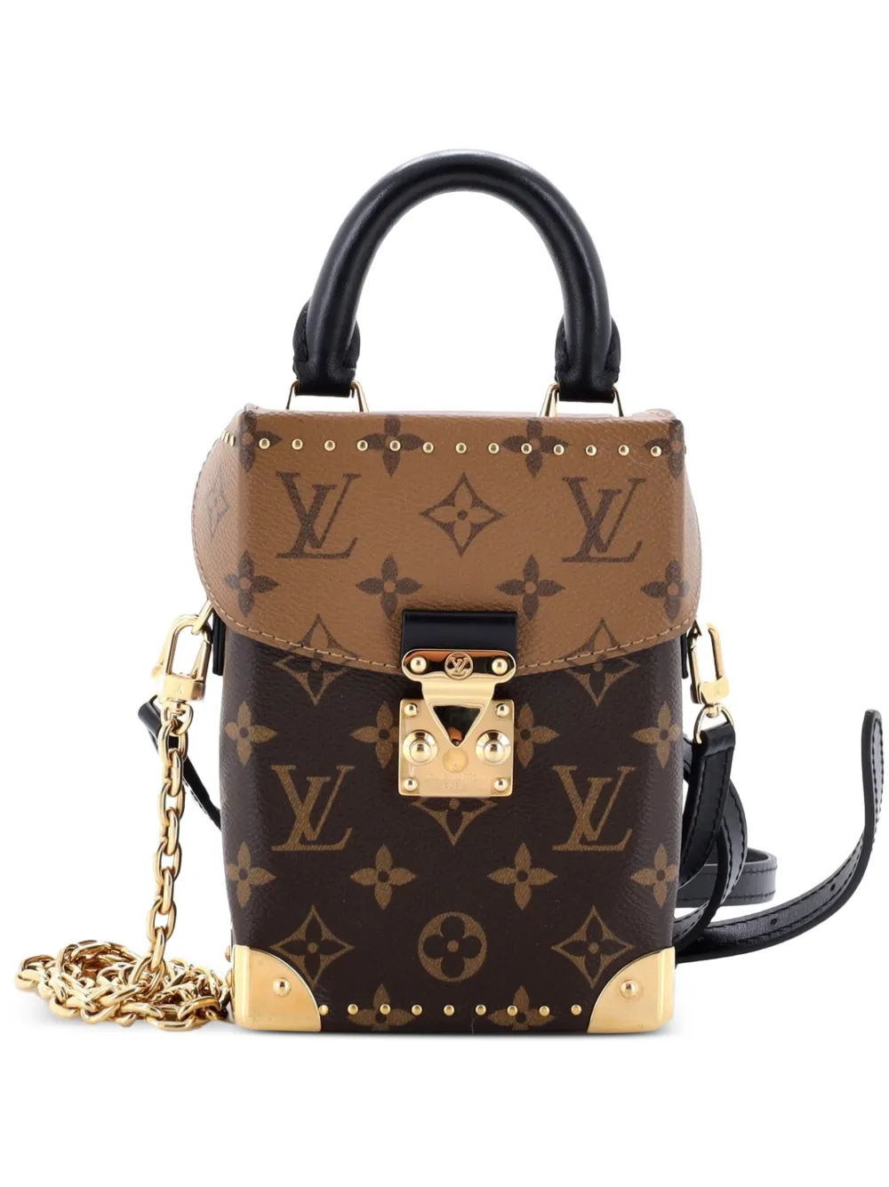 Louis Vuitton Pre-Owned Camera Box NM Handbag Studded Reverse Monogram Canvas crossbody bag - Marrone