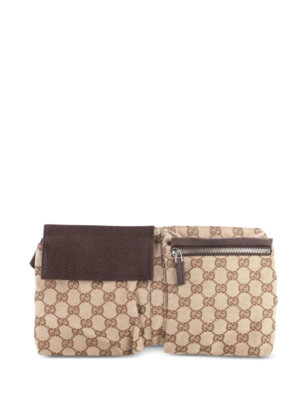Gucci Pre-Owned Vintage Double GG Canvas Gürteltasche - Braun