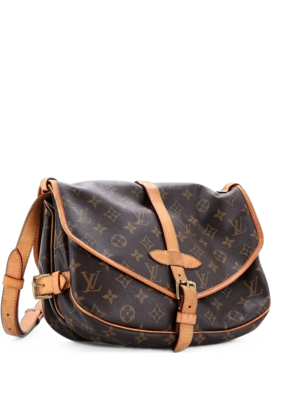 Louis Vuitton Pre-Owned Saumur Handbag Monogram Canvas 30 crossbody bag - Marrone