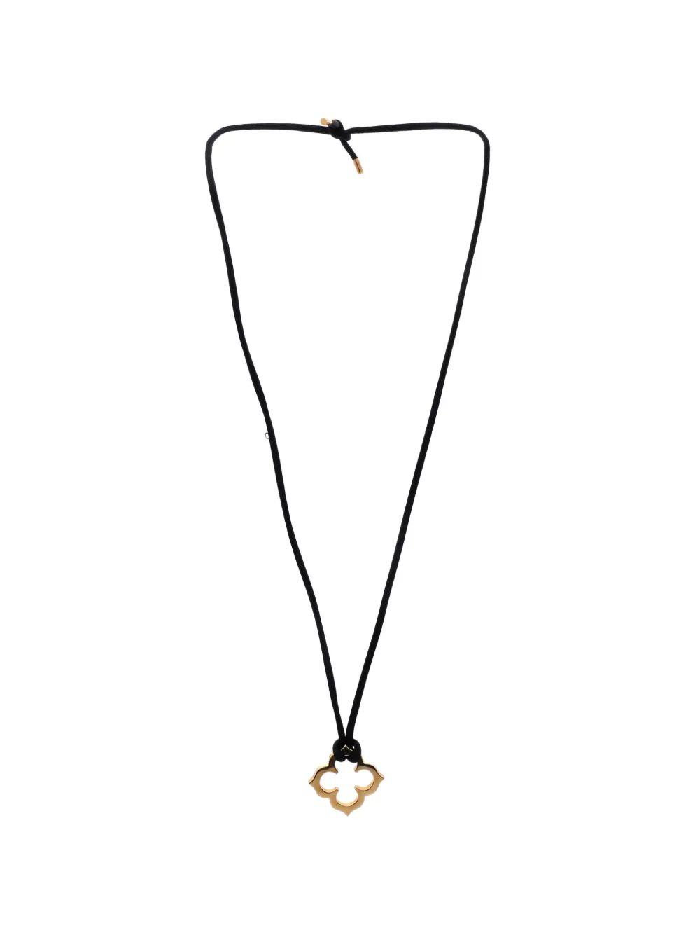 Cartier Quatrefoil Pendant Silk Cord with 18K Yellow Gold necklace - Oro