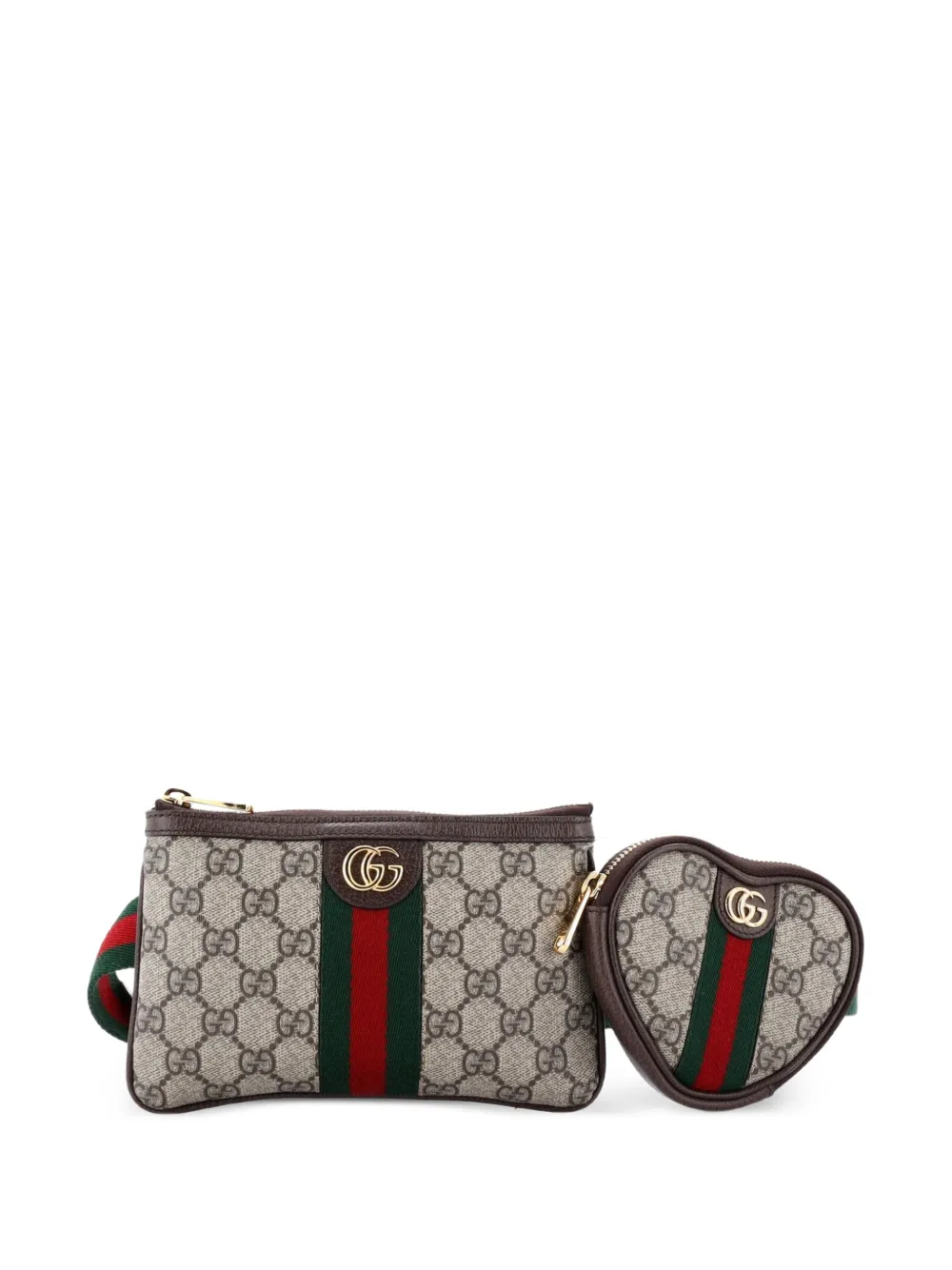 Gucci Pre-Owned Ophidia Heart Utility Gürteltasche mit GG-Beschichtung - Braun