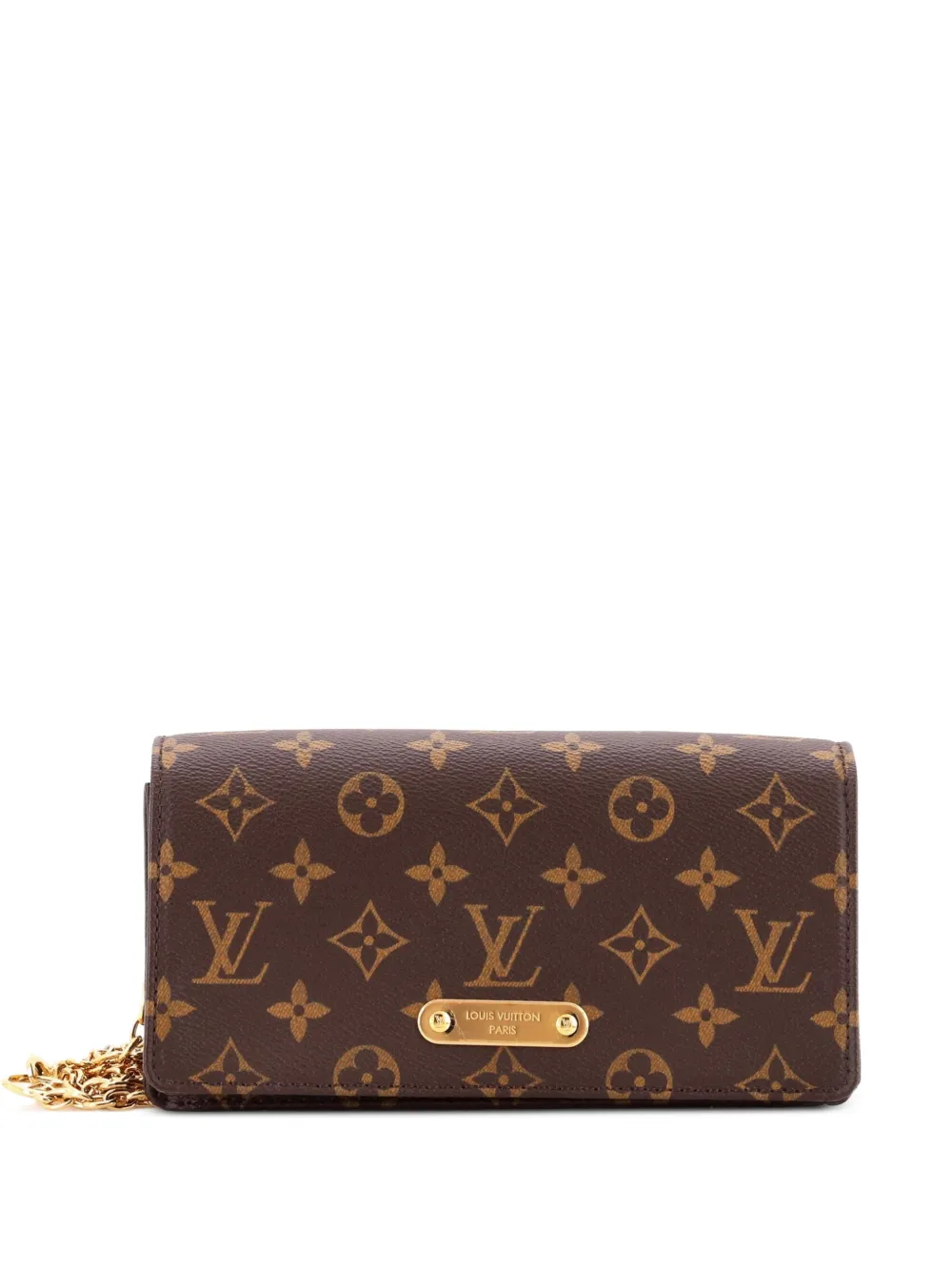 Louis Vuitton Pre-Owned Lily Wallet on Chain Monogram Canvas crossbody bag - Marrone