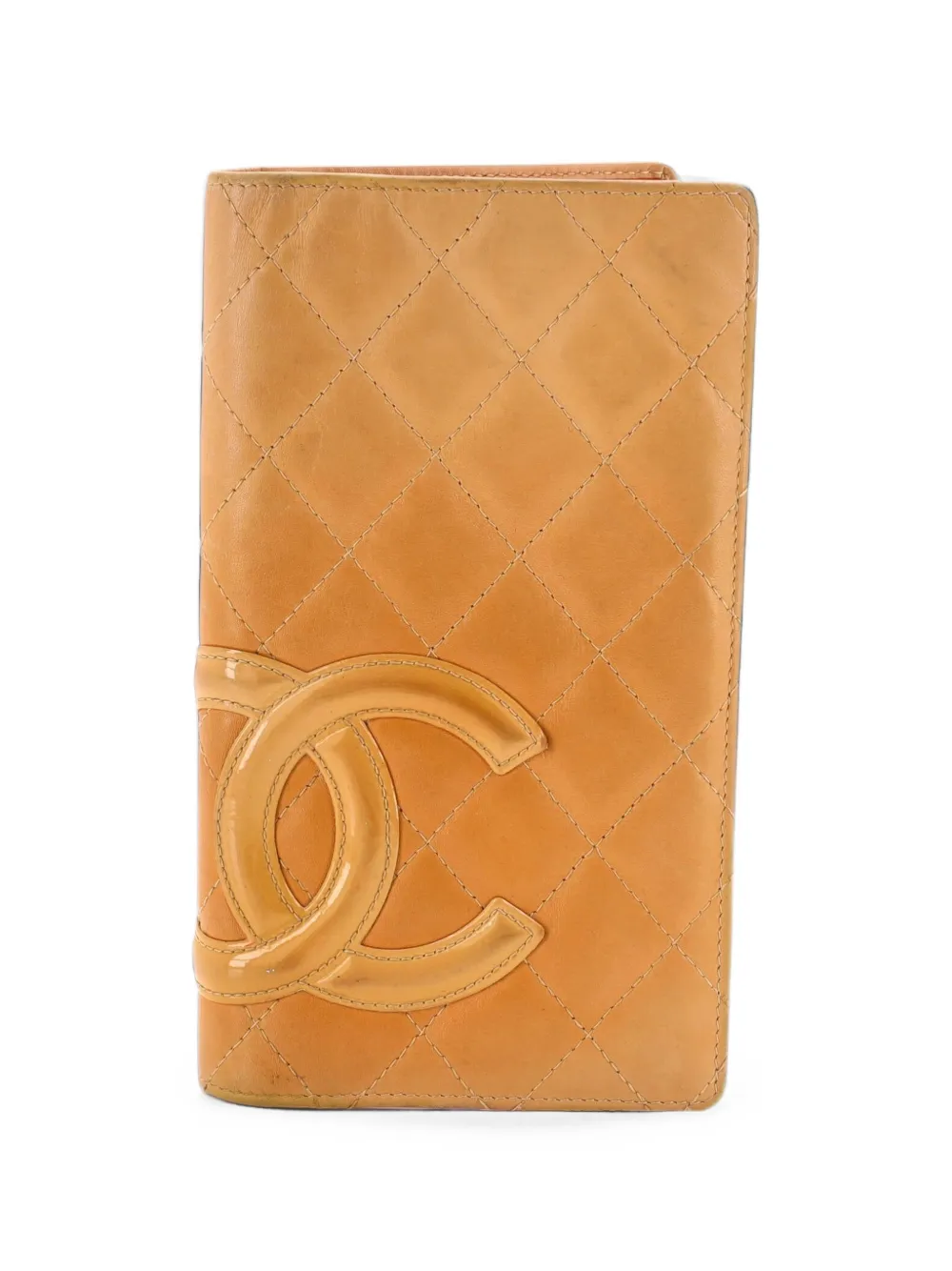 CHANEL Pre-Owned Kleine Cambon Gusset Portemonnaie mit Steppung - Nude