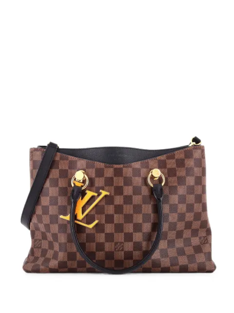 Louis Vuitton Pre-Owned LV Riverside Handbag Damier with Leather tote bag