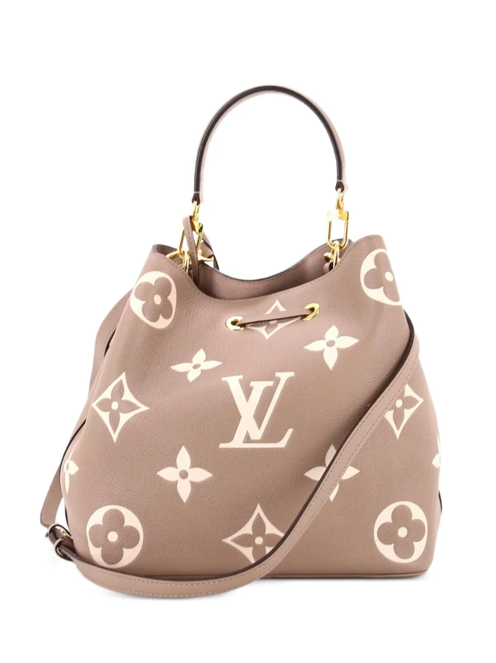 Louis Vuitton Pre-Owned Zweifarbige NeoNoe Empreinte Giant MM Beuteltasche mit Monogramm - Nude