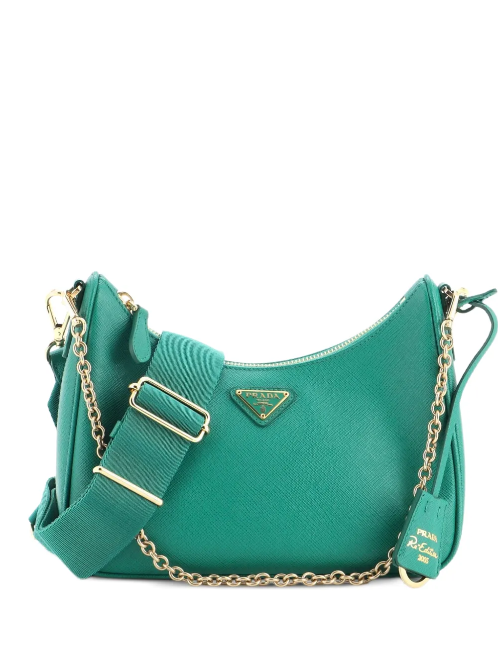 Prada Pre-Owned Re-Edition 2005 Shoulder Bag Saffiano Leather Small crossbody bag - Verde