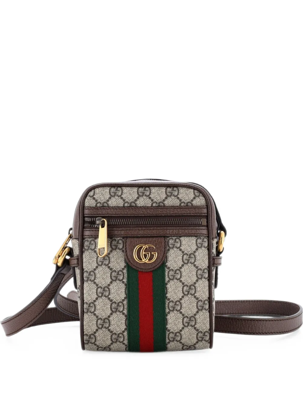 Gucci Pre-Owned Ophidia Messenger Bag GG Coated Canvas Mini crossbody bag - Marrone