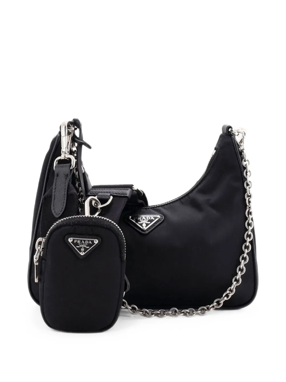 Prada Pre-Owned Re-Edition 2005 Shoulder Bag Tessuto Small crossbody bag - Nero