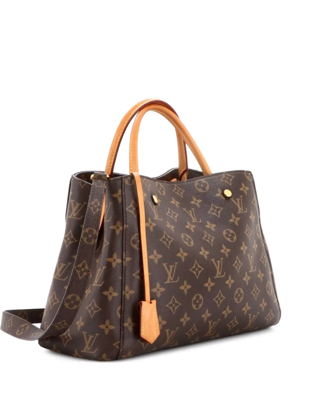 Louis Vuitton Pre-Owned Borsa tote Montaigne MM in tela con monogramma - Marrone