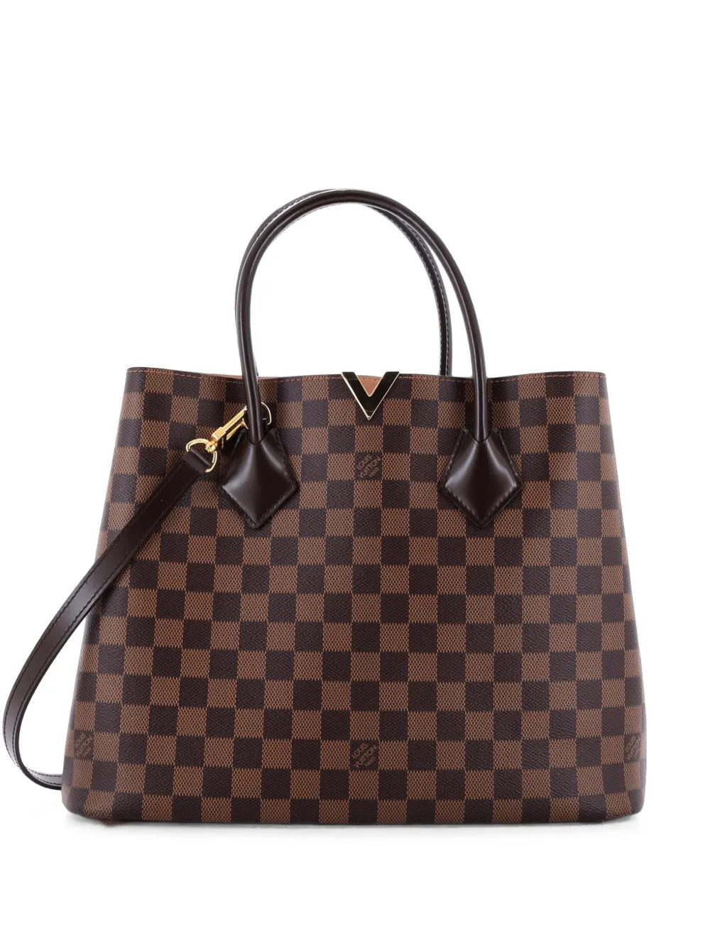 Louis Vuitton Pre-Owned Borsa tote Kensington in tela Damier - Marrone