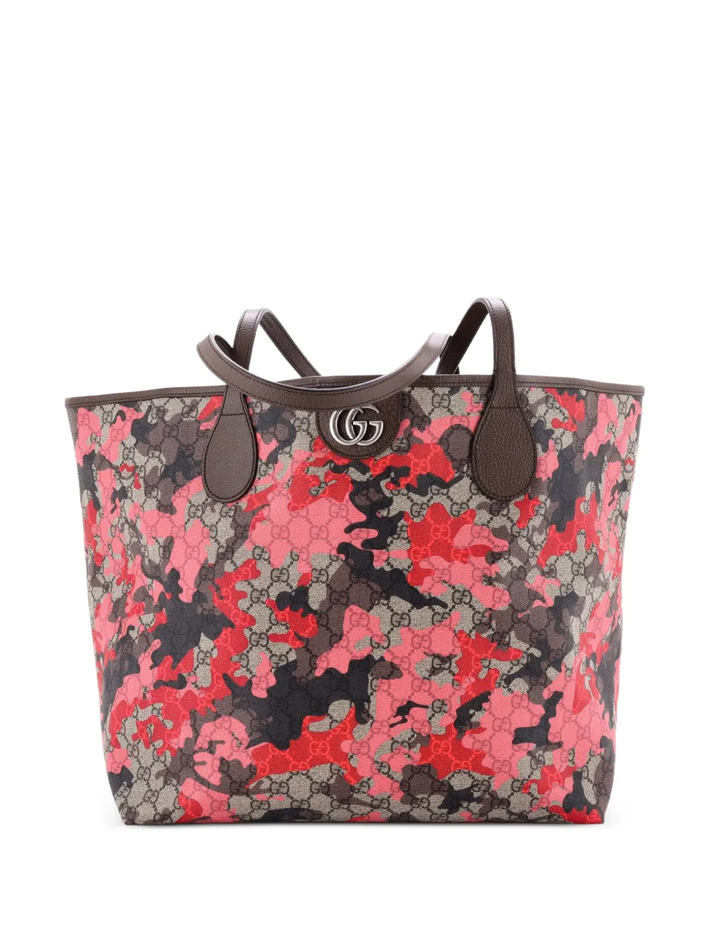 Gucci Pre-Owned GG Open GG Camouflage Coated Canvas Large tote bag - Pink