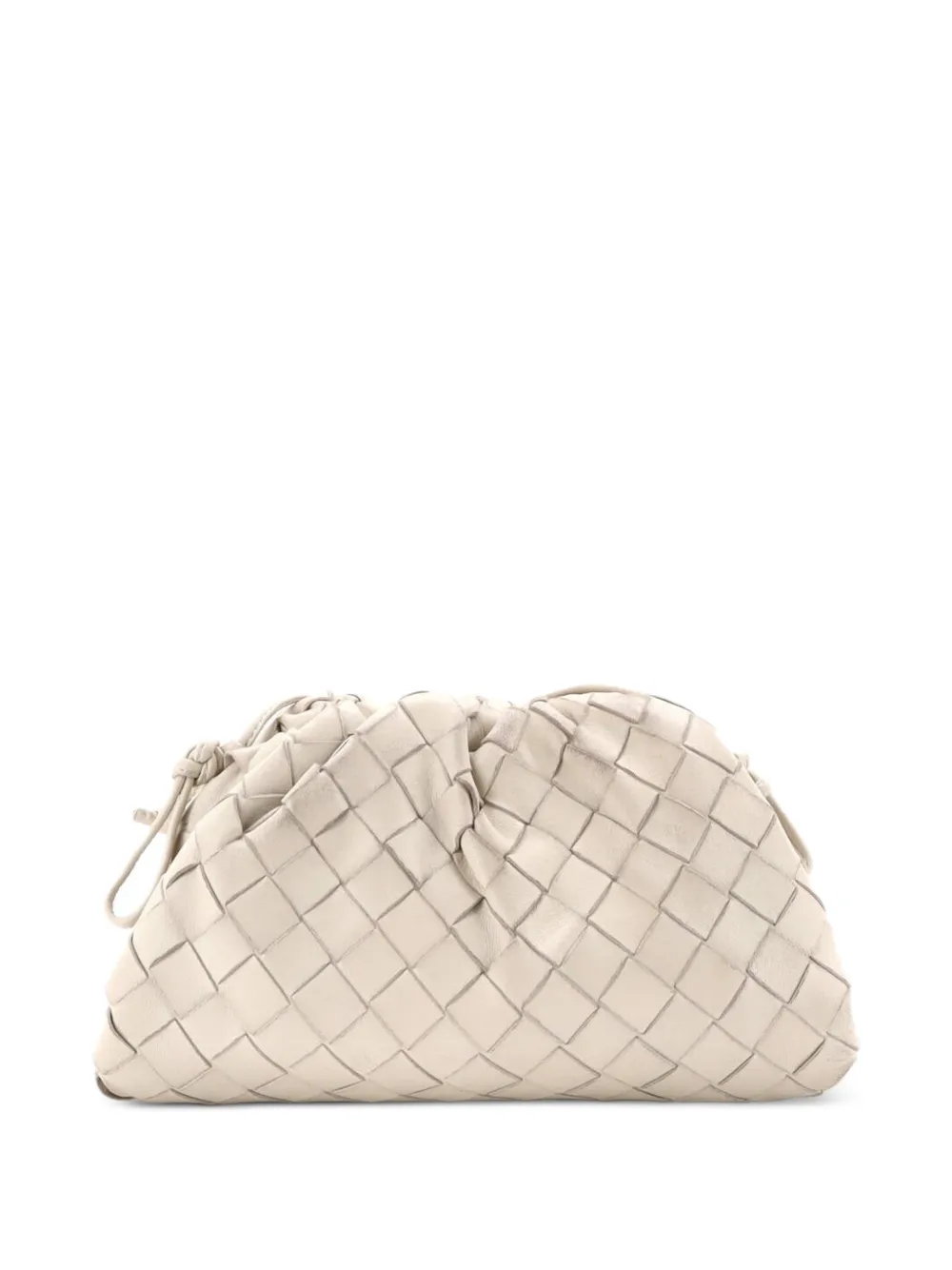 Bottega Veneta Pre-Owned Mini The Pouch Umhängetasche aus Nappaleder mit Intrecciato-Muster - Nude